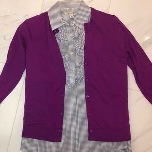 Banana Republic ruffle button down